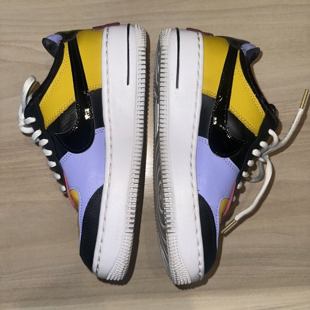 Nike Air Force 1 Low Sisterhood Shadow Dark Sulfur Platform Sneakers 6.5 - Picture 3 of 10